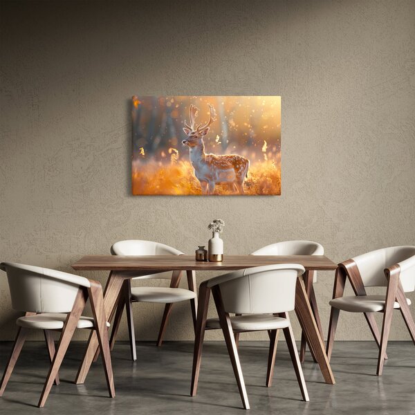 Kép - Szarvas a mezőn (90x60 cm)
