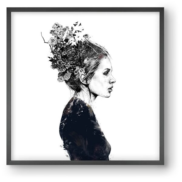 Blooming girl - falikép keretben | artbridge