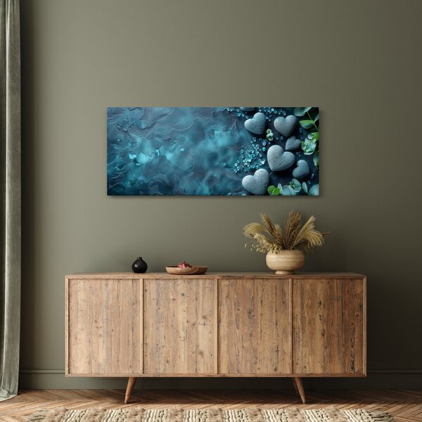 Kép - Szív alakú kövek (120x50 cm)