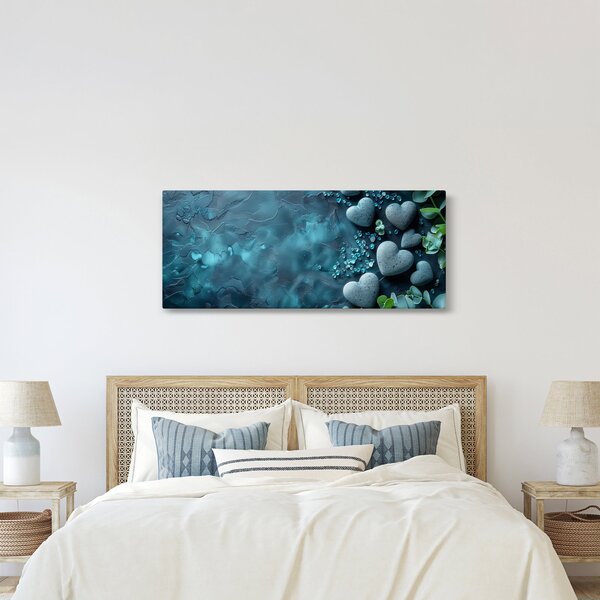 Kép - Szív alakú kövek (120x50 cm)