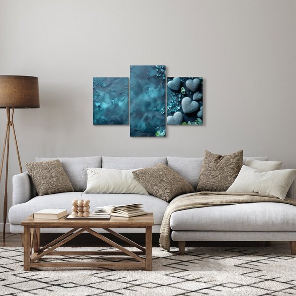 Kép - Szív alakú kövek (90x60 cm)