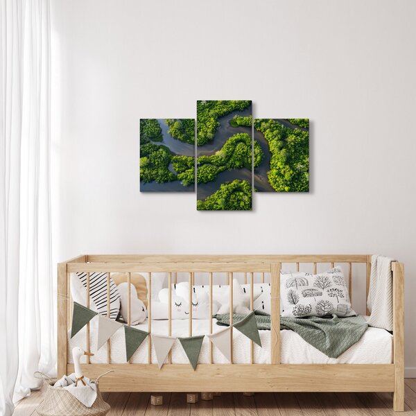 Kép - Erdei táj folyóval (90x60 cm)
