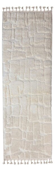 Krémszínű futószőnyeg 80x300 cm Esra Cobbled – Flair Rugs