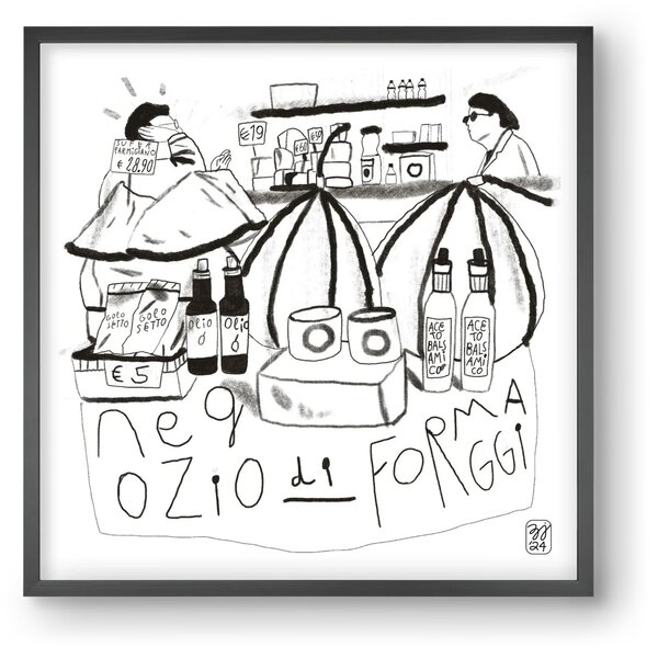 Negozio di Formaggi - falikép keretben | artbridge