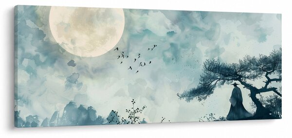 Kép - Telihold festmény (120x50 cm)