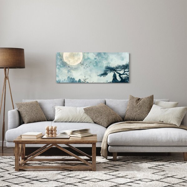 Kép - Telihold festmény (120x50 cm)