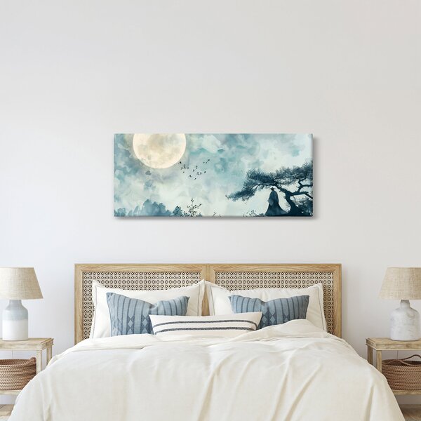 Kép - Telihold festmény (120x50 cm)