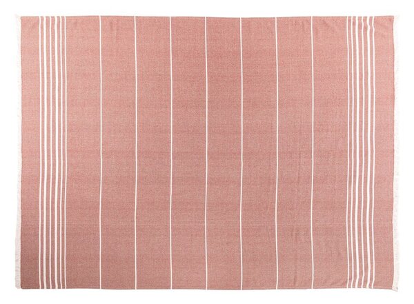 Terrakotta színű pamut takaró 150x200 cm Solene – Tiseco Home Studio