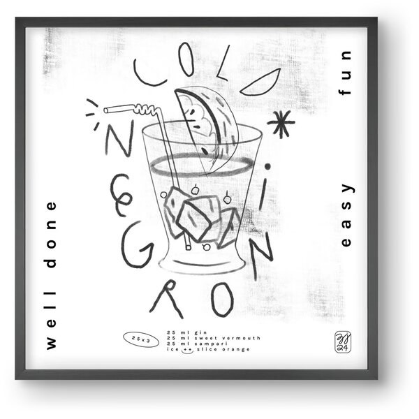 Negroni - falikép keretben | artbridge