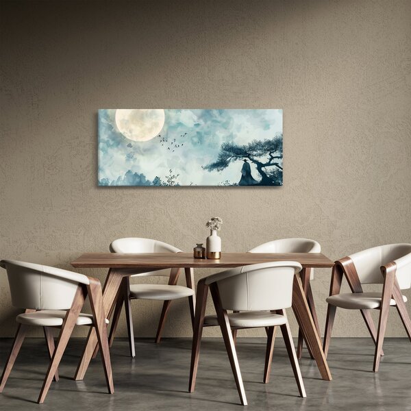 Kép - Telihold festmény (120x50 cm)