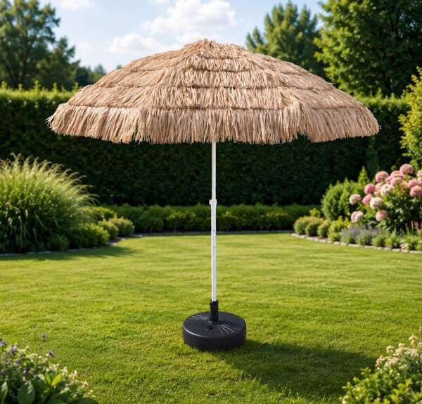 Bora bora 225 cm üvegszálas prémium UV állóbb napernyő szalma design Monivel