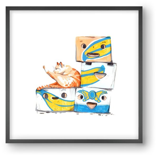 Banana boxes - falikép keretben | artbridge