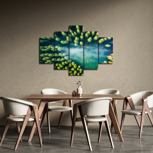 Kép - Egy ködbe burkolt erdő (150x105 cm)