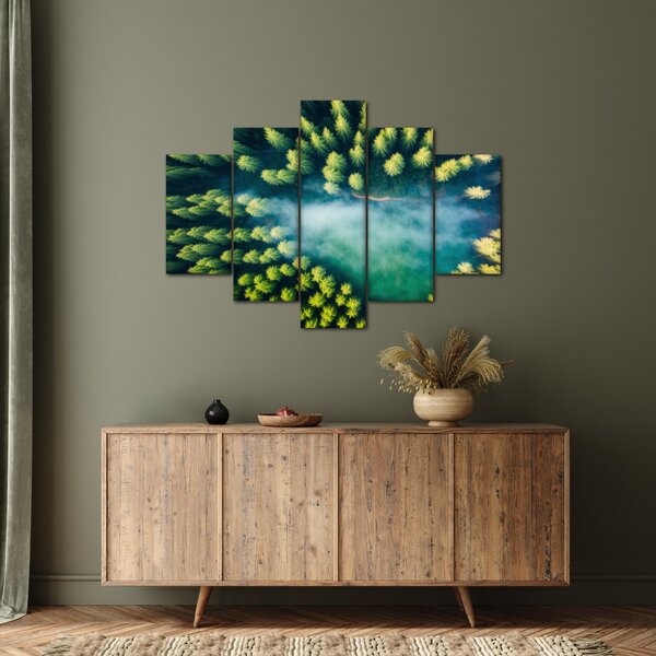 Kép - Egy ködbe burkolt erdő (150x105 cm)