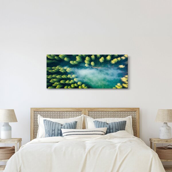 Kép - Egy ködbe burkolt erdő (120x50 cm)