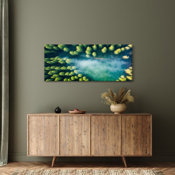 Kép - Egy ködbe burkolt erdő (120x50 cm)