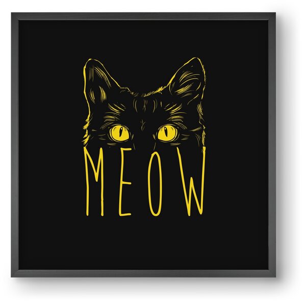 Meow - falikép keretben | artbridge