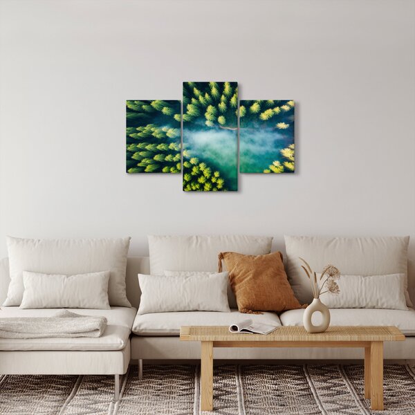 Kép - Egy ködbe burkolt erdő (90x60 cm)