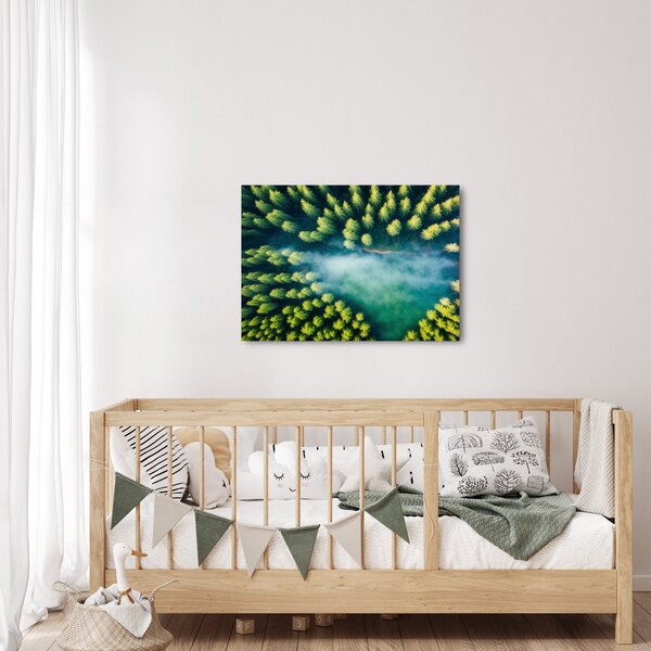 Kép - Egy ködbe burkolt erdő (70x50 cm)