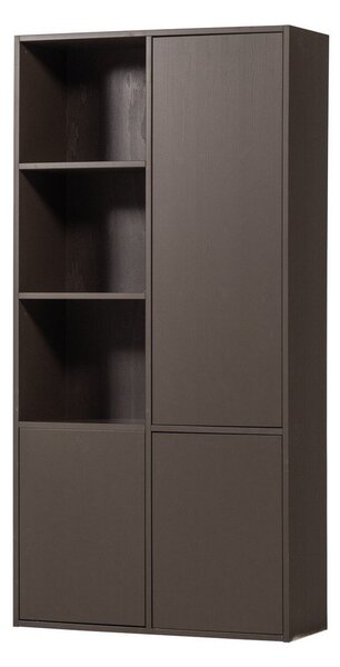 Sötétbarna borovi fenyő moduláris szekrény 108x215 cm Meggy – WOOOD