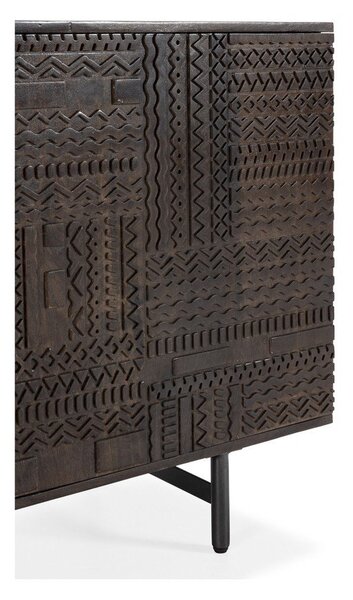 Sötétbarna mangófa komód 160x75x40 cm Kalai – MOME