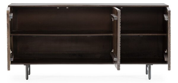 Sötétbarna mangófa komód 160x75x40 cm Kalai – MOME