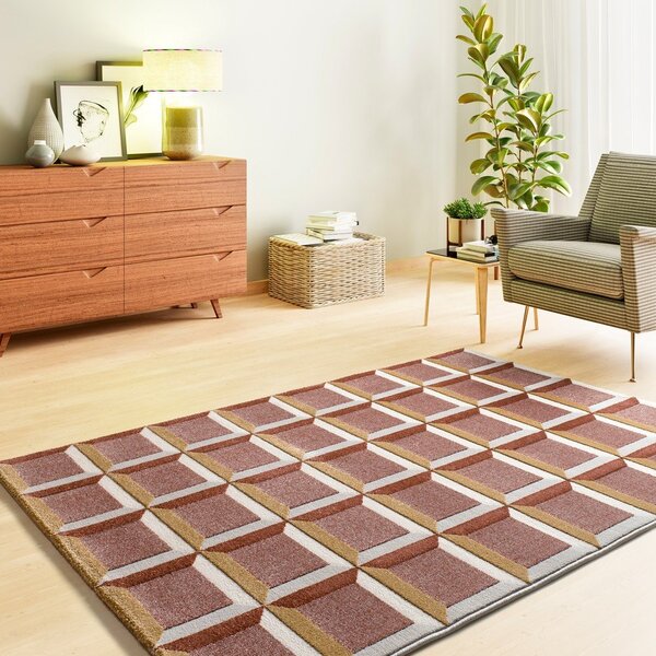 Terrakotta színű szőnyeg 80x150 cm Amara – Universal