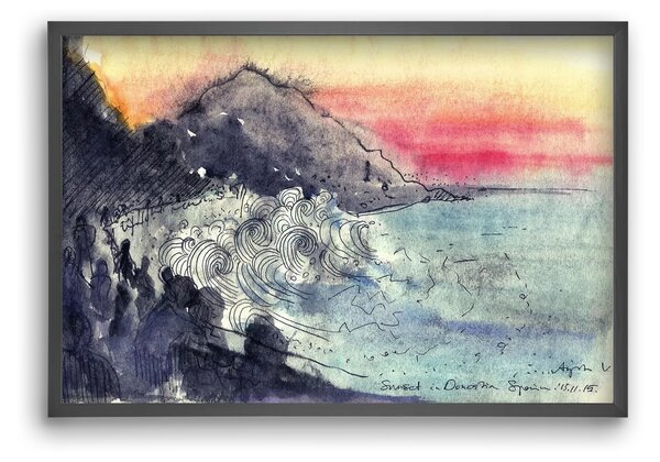 SAN SEBASTIAN AQUARELLE NO.1 - falikép keretben | artbridge