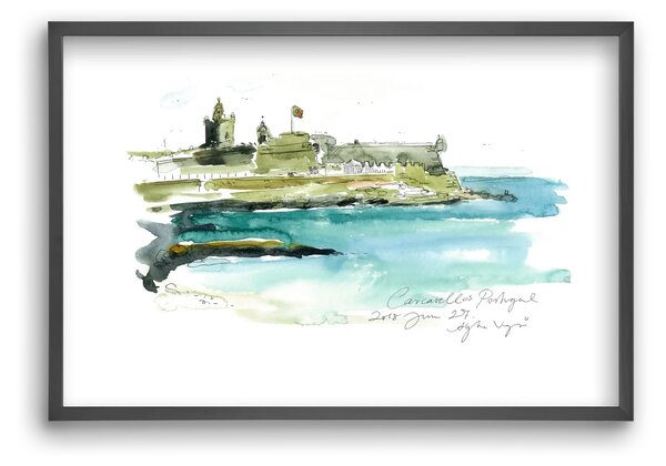 LISBON AQUARELLE NO.25 - falikép keretben | artbridge