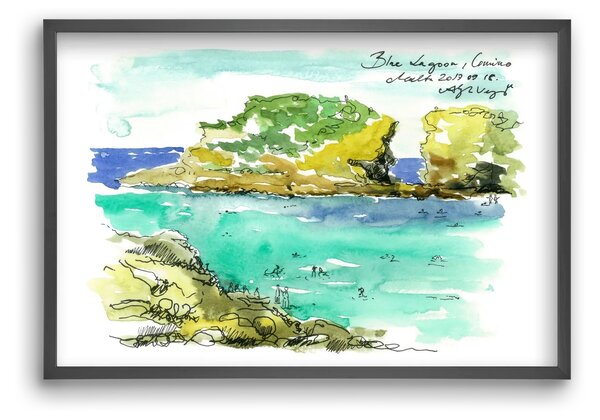 MALTA AQUARELLE NO.3 - falikép keretben | artbridge