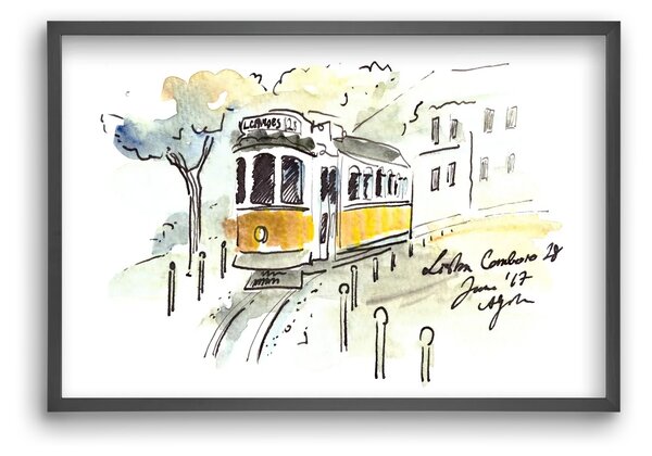 LISBON AQUARELLE NO.22 - falikép keretben | artbridge