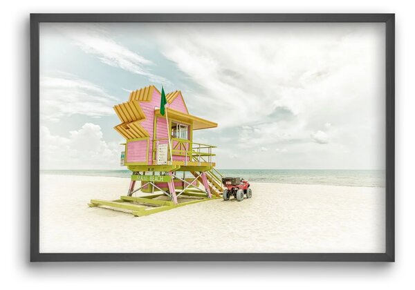Vintage MIAMI BEACH Florida Flair - falikép keretben | artbridge