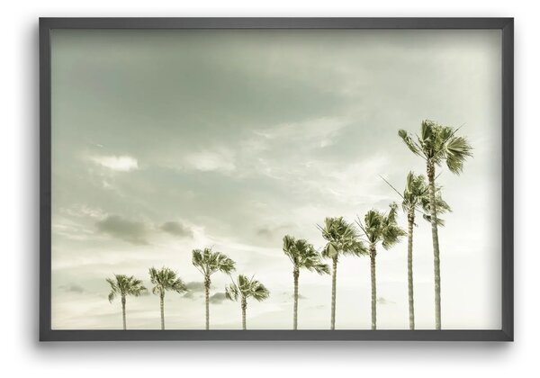 Vintage Palm Trees at the beach - falikép keretben | artbridge
