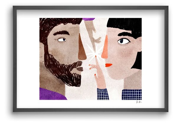 Lovers - falikép keretben | artbridge