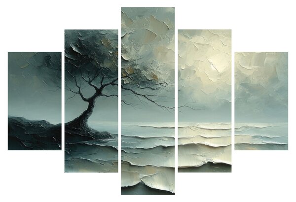 Kép - Olajfestmény egy fa az óceánnal (150x105 cm)