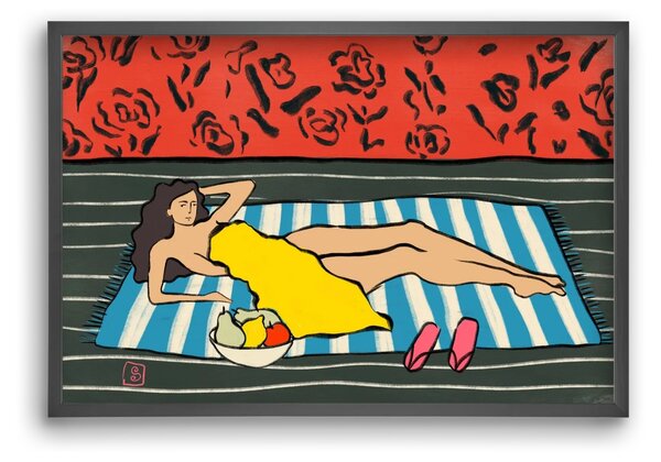 RESTING WOMAN - falikép keretben | artbridge