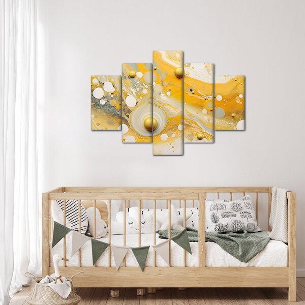 Kép - Absztrakt háttér arany díszítéssel (150x105 cm)
