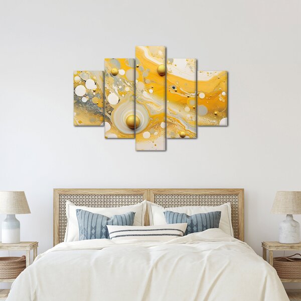 Kép - Absztrakt háttér arany díszítéssel (150x105 cm)