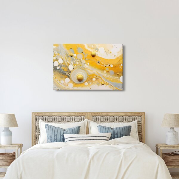 Kép - Absztrakt háttér arany díszítéssel (90x60 cm)