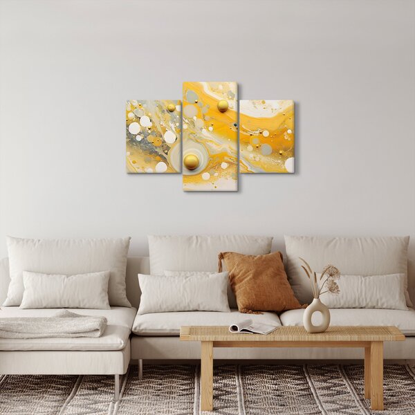 Kép - Absztrakt háttér arany díszítéssel (90x60 cm)
