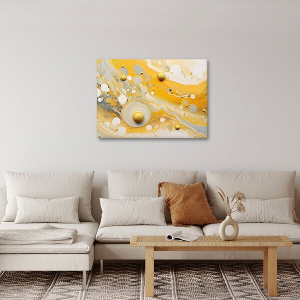 Kép - Absztrakt háttér arany díszítéssel (70x50 cm)