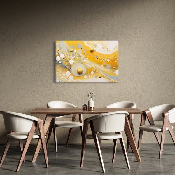 Kép - Absztrakt háttér arany díszítéssel (90x60 cm)