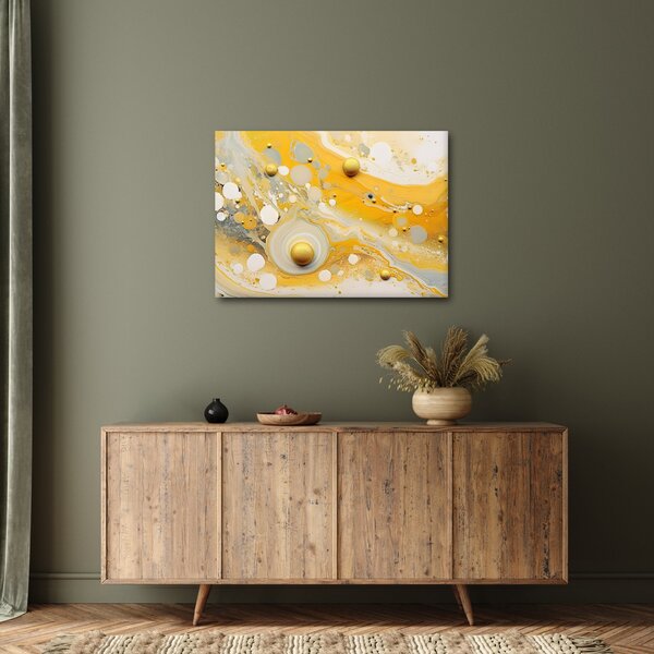 Kép - Absztrakt háttér arany díszítéssel (70x50 cm)