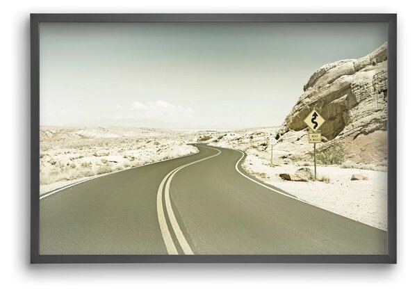 Country Road USA | Vintage - falikép keretben | artbridge