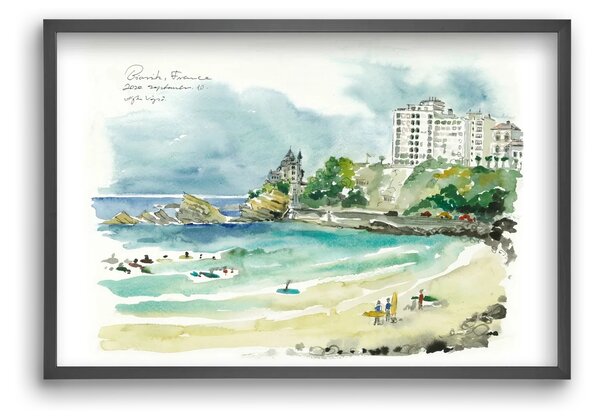 BIARRITZ - 2020.09.10 - falikép keretben | artbridge