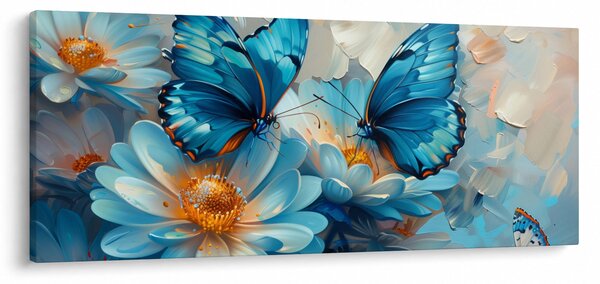 Kép - Kék pillangók (120x50 cm)