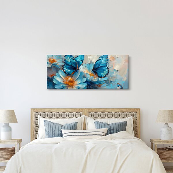 Kép - Kék pillangók (120x50 cm)