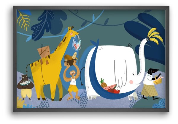 Picnic in the Jungle - falikép keretben | artbridge
