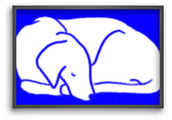 Good Night Blurry Dog - falikép keretben | artbridge