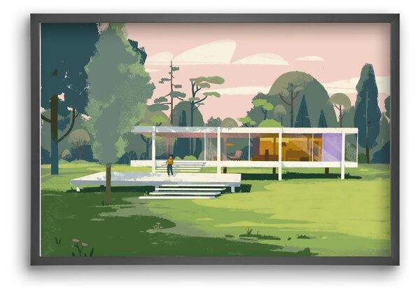 Mid-century - falikép keretben | artbridge